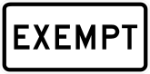 Exempt Sticker