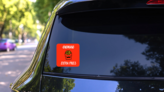 Exercise Extra Fries Sticker on a Rear Car Window (New) example