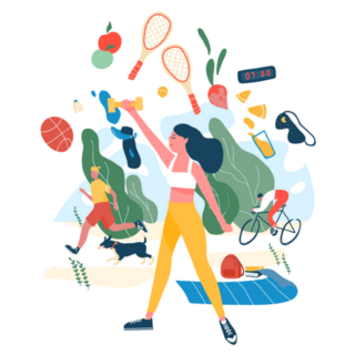 Exercise Illustration Sticker