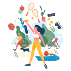Exercise Illustration Sticker