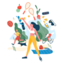 Exercise Illustration Sticker