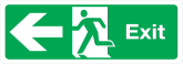 Exit Left Sign Sticker