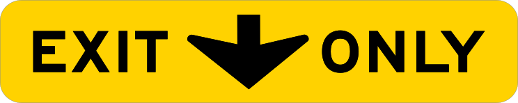 Exit Only Here Sticker