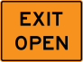 Exit Open Sticker