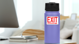 Exit Right Arrow Sign Sticker on a Water Bottle (New) example