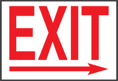 Exit Right Arrow Sign Sticker