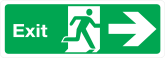 Exit Right Sign Sticker