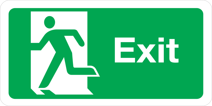 Exit Sign Sticker