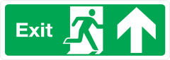 Exit Up Sign Sticker