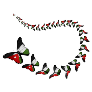 Exotic Jordan Flag Butterflies Sticker