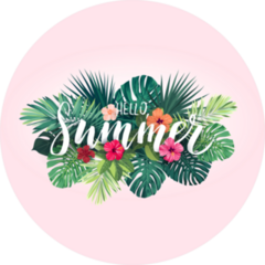 Exotic Palm Leaves Summer Sticker