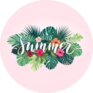 Exotic Palm Leaves Summer Sticker