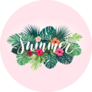 Exotic Palm Leaves Summer Sticker
