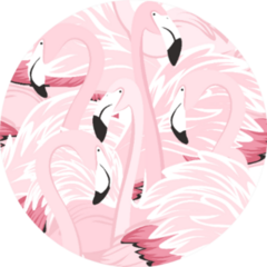 Exotic Pink Flamingo Wading Birds Flamboyance Sticker