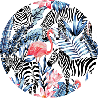 Exotic Pink Pattern With Zebra Sticker