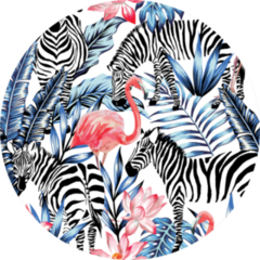 Exotic Pink Pattern With Zebra Sticker