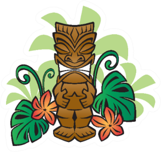 Exotic Tiki God Sticker