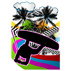 Exotic Wakeboarder Sticker