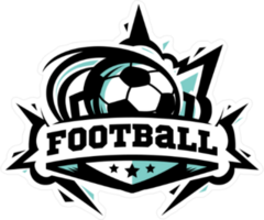 Exploding Football Logo Sticker