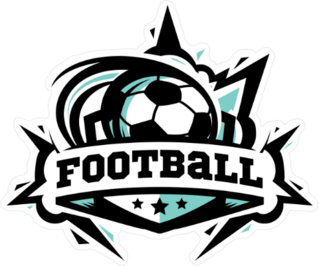 Exploding Football Logo Sticker