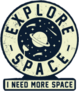 Explore Space Badge Sticker