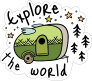 Explore The World Camping Sticker