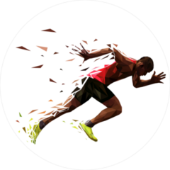 Explosive Athlete Running Sticker