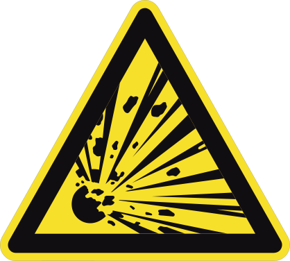 Explosive Sign Sticker