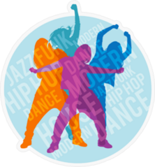 Expressive Girls Modern Dancing Sticker