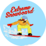 Extreme Snowboard Lettering Winter Sticker
