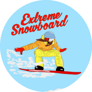Extreme Snowboard Lettering Winter Sticker