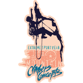 Extreme Sport Rock Climbing Sticker