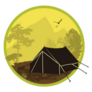 Extreme Sport Tent Camping Sticker