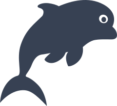 Exuberant Dolphin Sticker