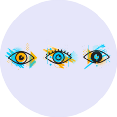 Eye Art Modern Abstract Icons Sticker
