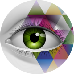 Eye Colorful Geometric Design Sticker