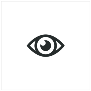 Eye Icon Flat Sticker
