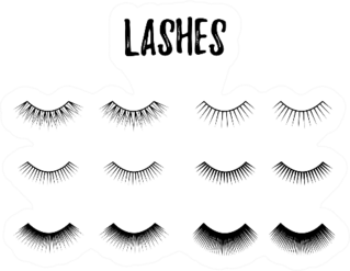 Eye Lashes Icon Sticker