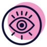 Eye Line Art On Pink Sticker