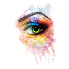 Eye Made Of Colorful Splashes Sticker