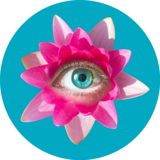 Eyeball In Flower Modern Conceptual Sticker