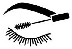 Eyelash Mascara Icon Sticker