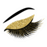 Eyelashes With Gold Lid Eye Illustration Sticker