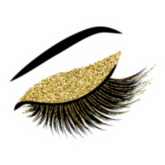Eyelashes With Gold Lid Eye Illustration Sticker