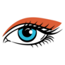 Eyes Art Orange Lid Sticker