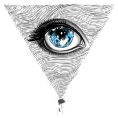 Eyes Illustration Triangle Sticker