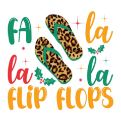 Fa La La La Flip Flops Merry Christmas Sticker