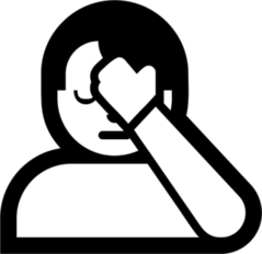Face Palm Icon Sticker