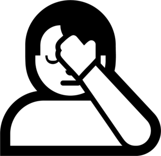 Face Palm Icon Sticker