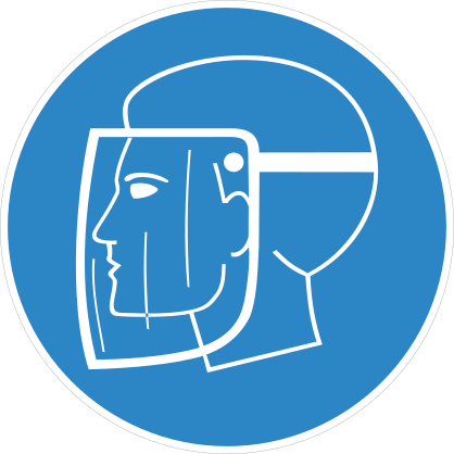 Face Protection Sign Sticker